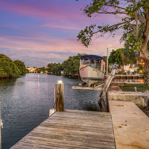 Launch kayaks and paddleboards from the private dock