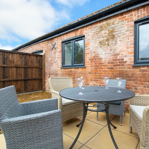 Spend sunny days on the patio with a cold drink in hand