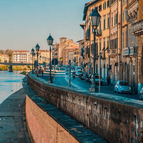 Visit the charming town of Pisa, just an eight-minute drive away