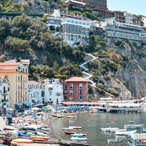 Stroll along Sorrento's picturesque seafront – just a short walk away 