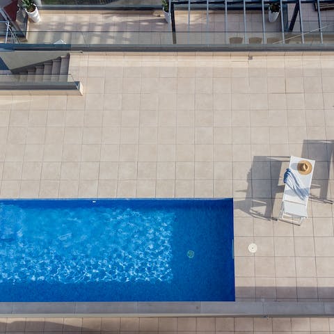 Take a dip in the private rooftop pool