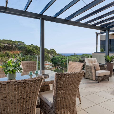 Soak up the view as you dine alfresco on the terrace