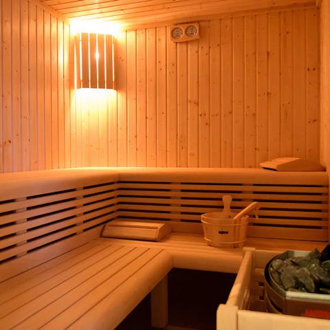 Unwind in the sauna – you can really relax here