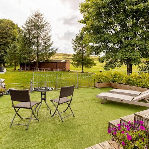 Take adavantage of the huge garden and comfy outdoor spaces 