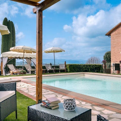 Swim in the pool as the quiet of nature surrounds you