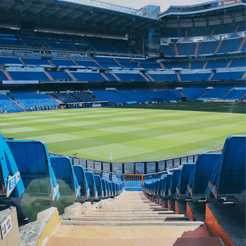 Take in a game at the iconic Santiago Bernabéu Stadium