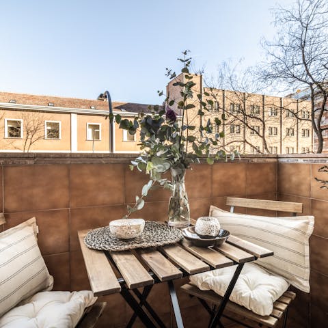 Sip sangria on the balcony as the sun warms your skin