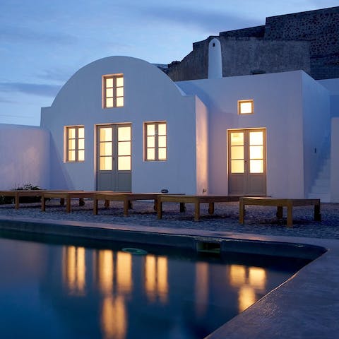 Stay in a traditional white-washed villa at the top of a hill
