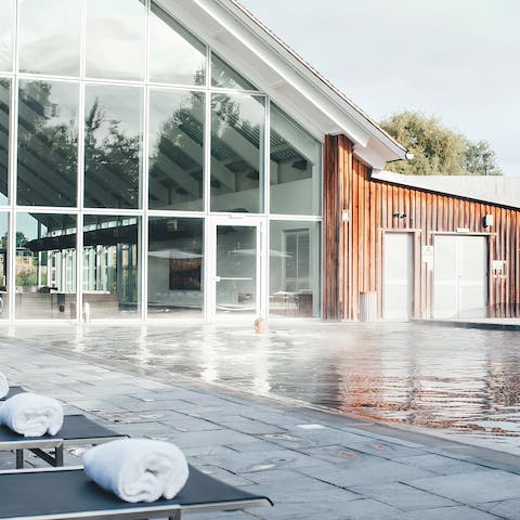 Head down to the award-winning spa and shared pool for a splash about