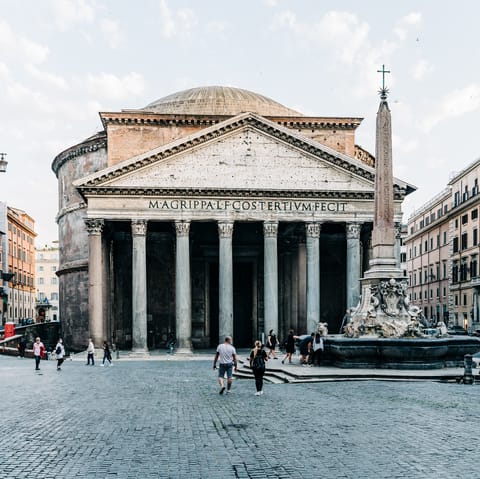 Venture out to the breathtaking Pantheon, a thirty-minute Metro ride away 