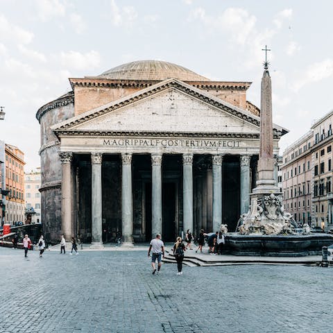 Venture out to the breathtaking Pantheon, a thirty-minute Metro ride away 