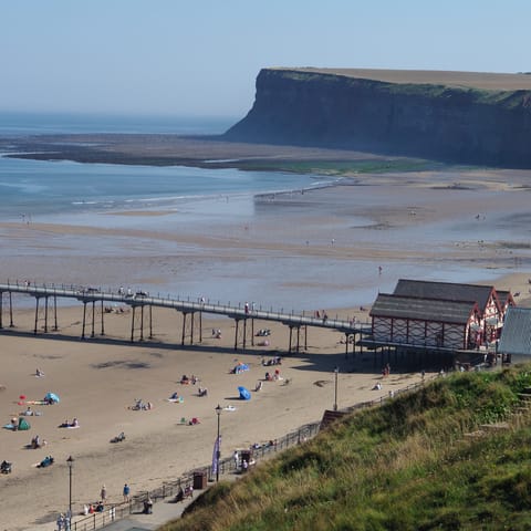 Spend a day by the seaside at Saltburn-by-the-Sea, a fifteen-minute drive away