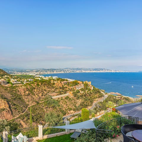Gaze out at breathtaking vistas from the terraced gardens