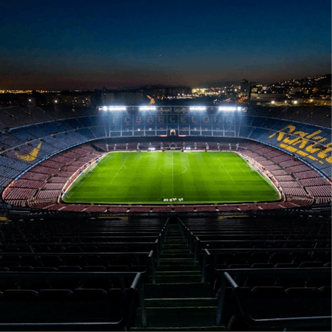 Take in the atmosphere of match day at Camp Nou – it's a short walk away