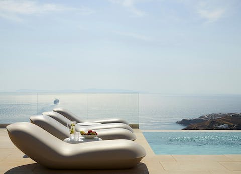 Stretch out on a lounger and enjoy the Greek sunshine