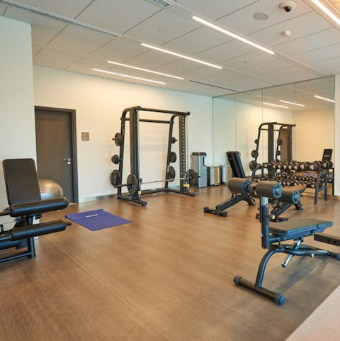Work up a sweat in the communal gym