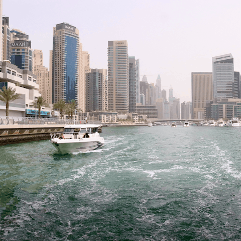 Venture out to Downtown Dubai to see breathtaking skylines and a vibrant atmosphere