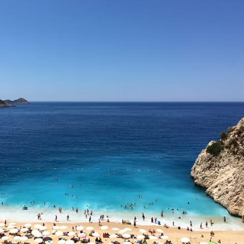 Take a trip to one of Kalkan's many beaches and splash in the Mediterranean surf