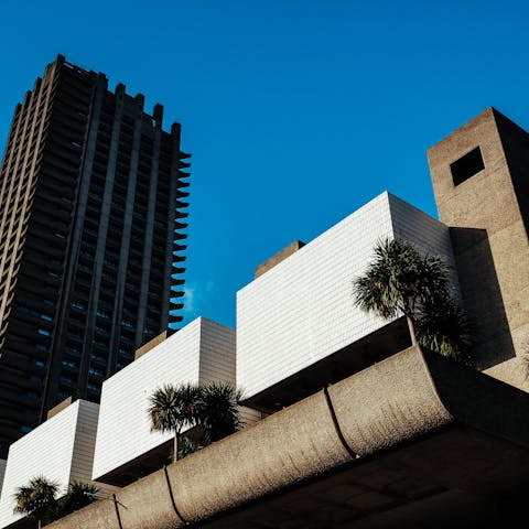 Catch a show at the Barbican – it's around fifteen minutes away