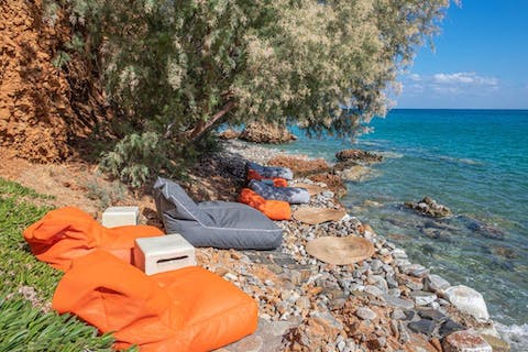Stay just 100m away from the water's edge, where you can dip your toes in the sea