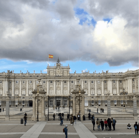 Stay in the heart of Madrid, with the Royal Palace a ten-minute walk away 