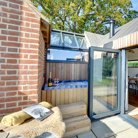 Enjoy indoor/outdoor living with the sliding patio doors