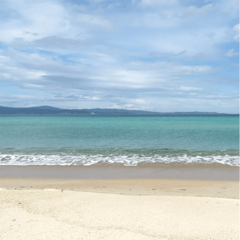 Head to Trani Ammouda beach – a short walk away