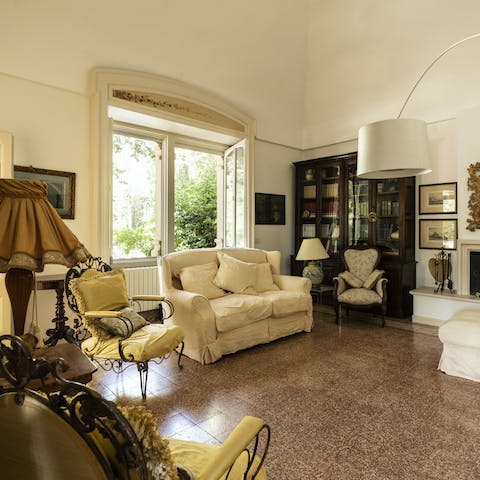 Chill out in the elegant living space before nipping into nearby Fasano