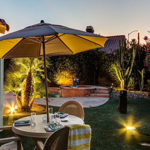 Enjoy magical desert sunsets from the comfort of your garden