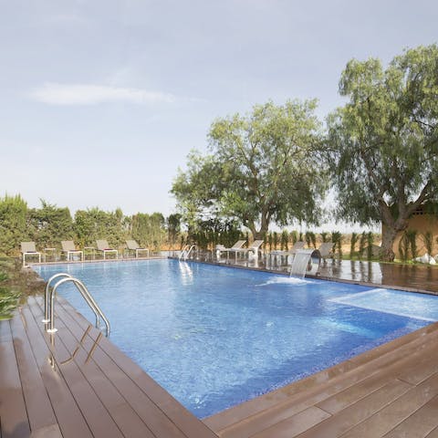 Swim in the pool, perfect for cooling off after exploring the countryside