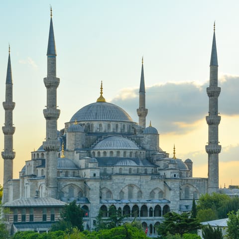 Catch the tram over to the incredible Blue Mosque in twenty minutes