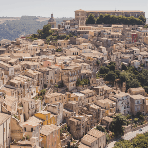 Pay a visit to the town of Ragusa 10km away and admire the Baroque architecture