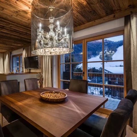 Lay the table for a family feast and soak up the mountain vistas