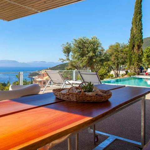 Dine alfresco after a dip in the pool