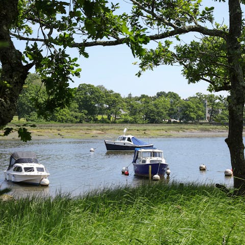 Stroll along the edge of the Beaulieu River