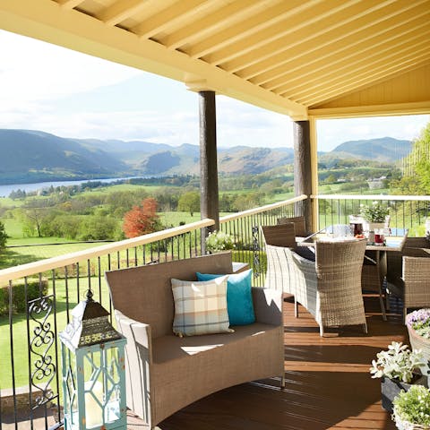 Check out the lake and fells view from the long balcony