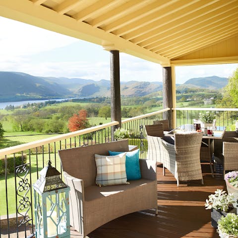 Check out the lake and fells view from the long balcony