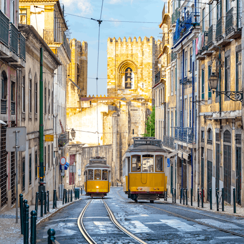 Visit the charming city of Lisbon –only a thirty-minute drive away