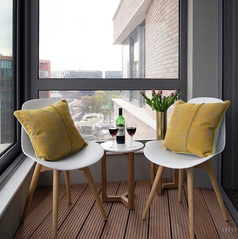 Sip a glass of wine on the enclosed balcony while taking in the views of Regent's Canal