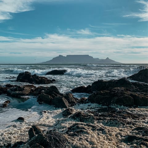 Stay in Blouberg right on Cape Town's coast –  you're just 100m from the beach