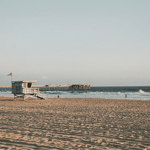 Soak up the sun, sand and surf on the iconic Venice Beach