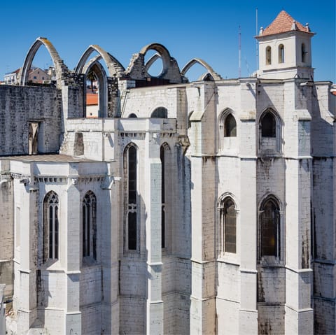 Visit the 14th-century Convento do Carmo, a twenty-minute walk away