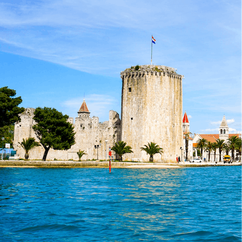 Spend the day strolling the streets on the historic town of Trogir, which can be reached in a twenty-minute drive