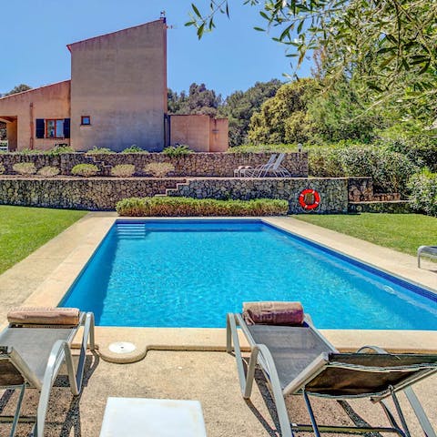 Have a swim in the pool while listening to the birdsong