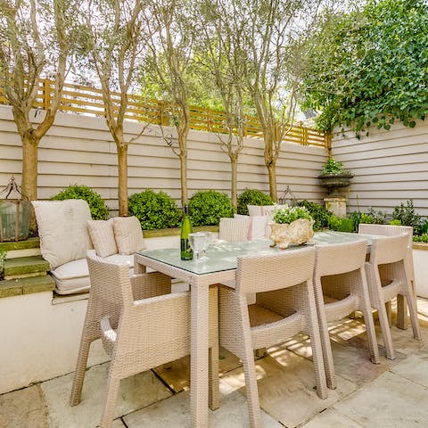 Host a dinner party alfresco in your own private garden