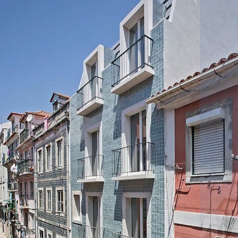 Soak up the historic facade of the apartment's building