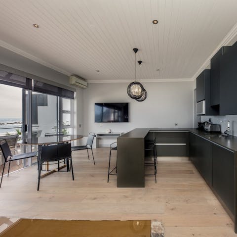 Whip up some light meals to enjoy in your light-filled dining space