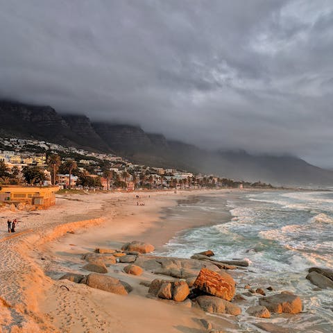 Take sunset walks along the powdery sands at the golden hour, your apartment is 20m from the beach
