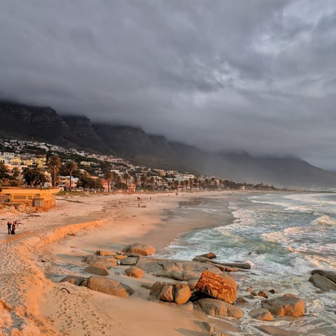 Take sunset walks along the powdery sands at the golden hour, your apartment is 20m from the beach
