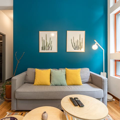 Relax in a bright interior